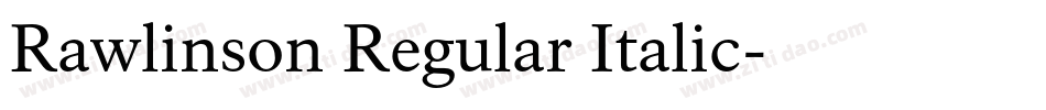 Rawlinson Regular Italic字体转换